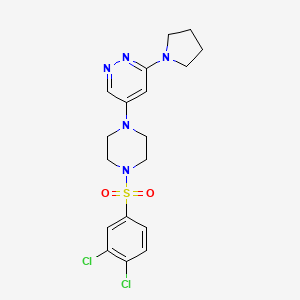 5-(4-((3,4-Dichlorophenyl)sulfonyl)piperazin-1-yl)-3-(pyrrolidin-1-yl)pyridazine