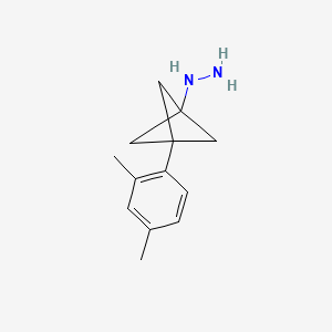 molecular formula C13H18N2 B2851683 [3-(2,4-Dimethylphenyl)-1-bicyclo[1.1.1]pentanyl]hydrazine CAS No. 2287335-29-7