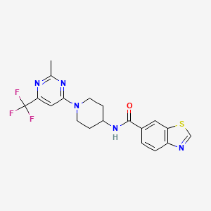N-(1-(2-methyl-6-(trifluoromethyl)pyrimidin-4-yl)piperidin-4-yl)benzo[d]thiazole-6-carboxamide