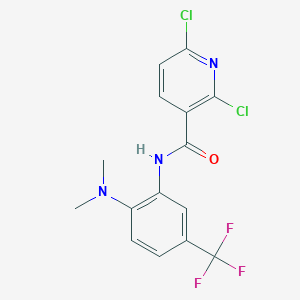 2,6-dichloro-N-[2-(dimethylamino)-5-(trifluoromethyl)phenyl]pyridine-3-carboxamide