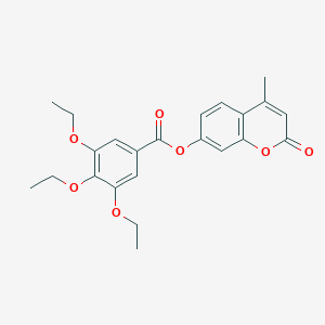 molecular formula C23H24O7 B285170 4-methyl-2-oxo-2H-chromen-7-yl 3,4,5-triethoxybenzoate 