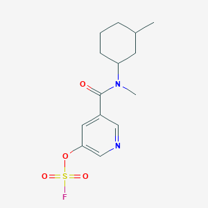 B2851705 3-Fluorosulfonyloxy-5-[methyl-(3-methylcyclohexyl)carbamoyl]pyridine CAS No. 2418696-02-1