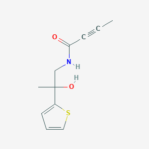 B2851707 N-(2-Hydroxy-2-thiophen-2-ylpropyl)but-2-ynamide CAS No. 2411306-44-8