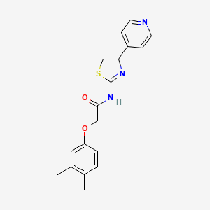 molecular formula C18H17N3O2S B2851710 2-(3,4-二甲基苯氧基)-N-(4-(吡啶-4-基)噻唑-2-基)乙酰胺 CAS No. 946361-26-8