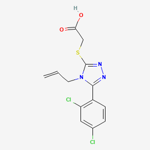 B2851714 2-{[5-(2,4-dichlorophenyl)-4-(prop-2-en-1-yl)-4H-1,2,4-triazol-3-yl]sulfanyl}acetic acid CAS No. 313251-00-2