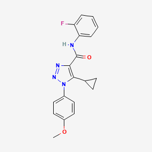 molecular formula C19H17FN4O2 B2851717 5-环丙基-N-(2-氟苯基)-1-(4-甲氧基苯基)-1H-1,2,3-三唑-4-甲酰胺 CAS No. 954361-11-6