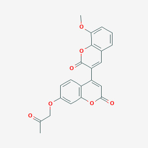 molecular formula C22H16O7 B2851718 8-methoxy-7'-(2-oxopropoxy)-2H,2'H-[3,4'-bichromene]-2,2'-dione CAS No. 859113-61-4