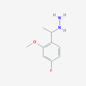 B2851721 1-(4-Fluoro-2-methoxyphenyl)ethylhydrazine CAS No. 1314913-75-1