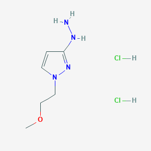 B2851726 [1-(2-Methoxyethyl)pyrazol-3-yl]hydrazine;dihydrochloride CAS No. 2243513-61-1