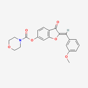 B2851729 (Z)-2-(3-methoxybenzylidene)-3-oxo-2,3-dihydrobenzofuran-6-yl morpholine-4-carboxylate CAS No. 848728-99-4