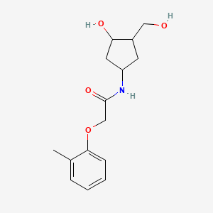 B2851736 N-(3-hydroxy-4-(hydroxymethyl)cyclopentyl)-2-(o-tolyloxy)acetamide CAS No. 1421462-17-0