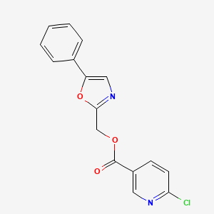 (5-Phenyl-1,3-oxazol-2-yl)methyl 6-chloropyridine-3-carboxylate