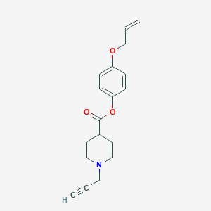 molecular formula C18H21NO3 B2851758 (4-Prop-2-enoxyphenyl) 1-prop-2-ynylpiperidine-4-carboxylate CAS No. 1436076-53-7