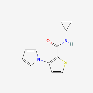 molecular formula C12H12N2OS B2851760 N-cyclopropyl-3-(1H-pyrrol-1-yl)-2-thiophenecarboxamide CAS No. 551920-79-7