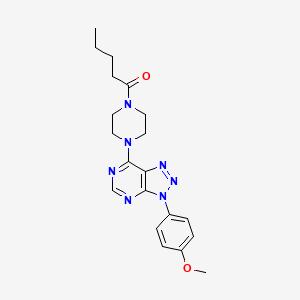 1-(4-(3-(4-methoxyphenyl)-3H-[1,2,3]triazolo[4,5-d]pyrimidin-7-yl)piperazin-1-yl)pentan-1-one