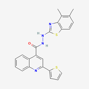 N'-(4,5-dimethylbenzo[d]thiazol-2-yl)-2-(thiophen-2-yl)quinoline-4-carbohydrazide