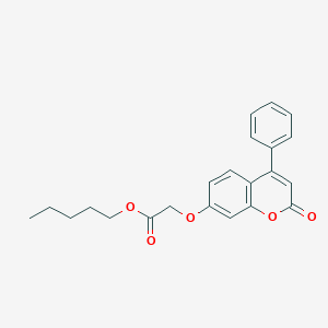 molecular formula C22H22O5 B285177 pentyl [(2-oxo-4-phenyl-2H-chromen-7-yl)oxy]acetate 
