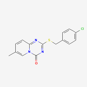 2-((4-Chlorobenzyl)sulfanyl)-7-methyl-4H-pyrido[1,2-a](1,3,5)triazin-4-one