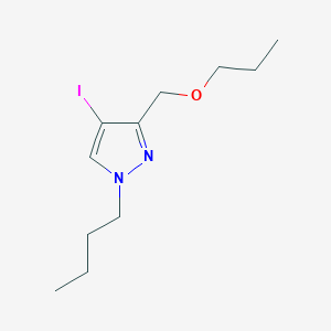 B2851781 1-butyl-4-iodo-3-(propoxymethyl)-1H-pyrazole CAS No. 1856020-55-7