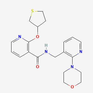 N-((2-morpholinopyridin-3-yl)methyl)-2-((tetrahydrothiophen-3-yl)oxy)nicotinamide