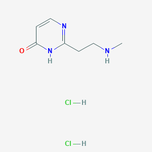 molecular formula C7H13Cl2N3O B2851817 2-[2-(Methylamino)ethyl]pyrimidin-4-ol dihydrochloride CAS No. 2155856-30-5