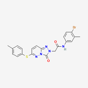 molecular formula C21H18BrN5O2S B2851820 N-(4-bromo-3-methylphenyl)-2-(3-oxo-6-(p-tolylthio)-[1,2,4]triazolo[4,3-b]pyridazin-2(3H)-yl)acetamide CAS No. 1243033-57-9