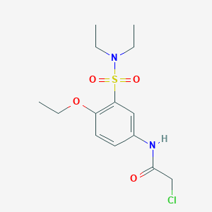 molecular formula C14H21ClN2O4S B2851825 2-chloro-N-[3-(diethylsulfamoyl)-4-ethoxyphenyl]acetamide CAS No. 923773-99-3