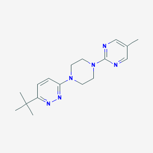 molecular formula C17H24N6 B2851837 2-[4-(6-Tert-butylpyridazin-3-yl)piperazin-1-yl]-5-methylpyrimidine CAS No. 2380141-63-7