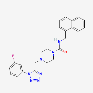 4-((1-(3-fluorophenyl)-1H-tetrazol-5-yl)methyl)-N-(naphthalen-1-ylmethyl)piperazine-1-carboxamide