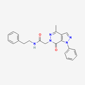 molecular formula C22H21N5O2 B2851843 2-(4-methyl-7-oxo-1-phenyl-1H-pyrazolo[3,4-d]pyridazin-6(7H)-yl)-N-phenethylacetamide CAS No. 941884-22-6