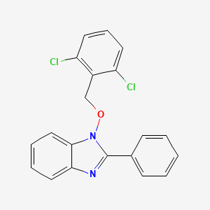 molecular formula C20H14Cl2N2O B2851848 1-[(2,6-dichlorobenzyl)oxy]-2-phenyl-1H-1,3-benzimidazole CAS No. 338786-87-1