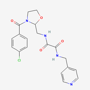 N1-((3-(4-chlorobenzoyl)oxazolidin-2-yl)methyl)-N2-(pyridin-4-ylmethyl)oxalamide