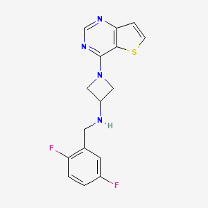 N-[(2,5-Difluorophenyl)methyl]-1-thieno[3,2-d]pyrimidin-4-ylazetidin-3-amine