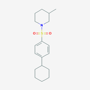 1-[(4-Cyclohexylphenyl)sulfonyl]-3-methylpiperidine