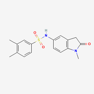 molecular formula C17H18N2O3S B2851858 3,4-dimethyl-N-(1-methyl-2-oxoindolin-5-yl)benzenesulfonamide CAS No. 921537-17-9