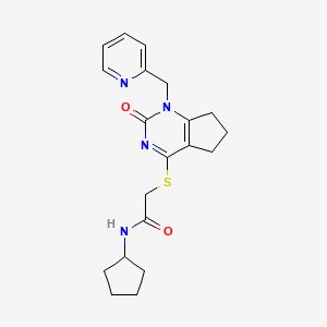 N-cyclopentyl-2-((2-oxo-1-(pyridin-2-ylmethyl)-2,5,6,7-tetrahydro-1H-cyclopenta[d]pyrimidin-4-yl)thio)acetamide