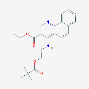Ethyl 4-({2-[(2,2-dimethylpropanoyl)oxy]ethyl}amino)benzo[h]quinoline-3-carboxylate
