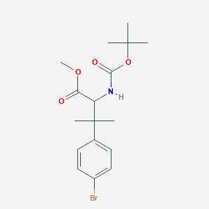 molecular formula C17H24BrNO4 B2851885 Methyl 3-(4-bromophenyl)-3-methyl-2-[(2-methylpropan-2-yl)oxycarbonylamino]butanoate CAS No. 2470439-79-1