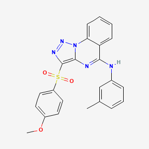 molecular formula C23H19N5O3S B2851892 3-[(4-methoxyphenyl)sulfonyl]-N-(3-methylphenyl)[1,2,3]triazolo[1,5-a]quinazolin-5-amine CAS No. 866896-81-3