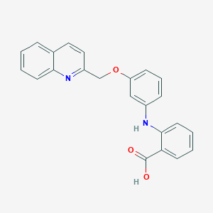 molecular formula C23H19ClN2O3 B028519 Benzoic acid, 2-[[3-(2-quinolinylmethoxy)phenyl]amino]- CAS No. 105350-26-3
