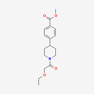 molecular formula C17H23NO4 B2851904 Methyl 4-(1-(2-ethoxyacetyl)piperidin-4-yl)benzoate CAS No. 1421445-38-6