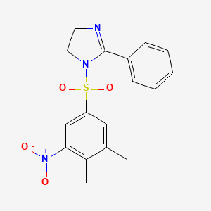 1-((3,4-dimethyl-5-nitrophenyl)sulfonyl)-2-phenyl-4,5-dihydro-1H-imidazole