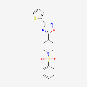 1-(Phenylsulfonyl)-4-[3-(2-thienyl)-1,2,4-oxadiazol-5-yl]piperidine