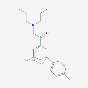 molecular formula C25H37NO B2851928 2-(Dipropylamino)-1-[3-(4-methylphenyl)-1-adamantyl]ethanone CAS No. 312758-67-1