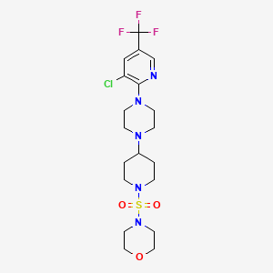 4-[(4-{4-[3-Chloro-5-(trifluoromethyl)pyridin-2-yl]piperazin-1-yl}piperidin-1-yl)sulfonyl]morpholine