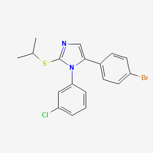 molecular formula C18H16BrClN2S B2851959 5-(4-bromophenyl)-1-(3-chlorophenyl)-2-(isopropylthio)-1H-imidazole CAS No. 1226448-77-6