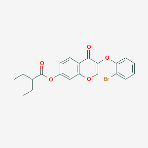 molecular formula C21H19BrO5 B285196 3-(2-bromophenoxy)-4-oxo-4H-chromen-7-yl 2-ethylbutanoate 