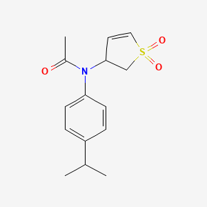 molecular formula C15H19NO3S B2851963 N-(1,1-dioxido-2,3-dihydro-3-thienyl)-N-(4-isopropylphenyl)acetamide CAS No. 838248-75-2