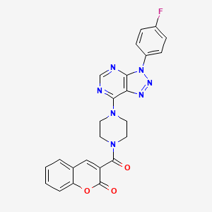 3-(4-(3-(4-fluorophenyl)-3H-[1,2,3]triazolo[4,5-d]pyrimidin-7-yl)piperazine-1-carbonyl)-2H-chromen-2-one