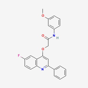 2-[(6-fluoro-2-phenylquinolin-4-yl)oxy]-N-(3-methoxyphenyl)acetamide
